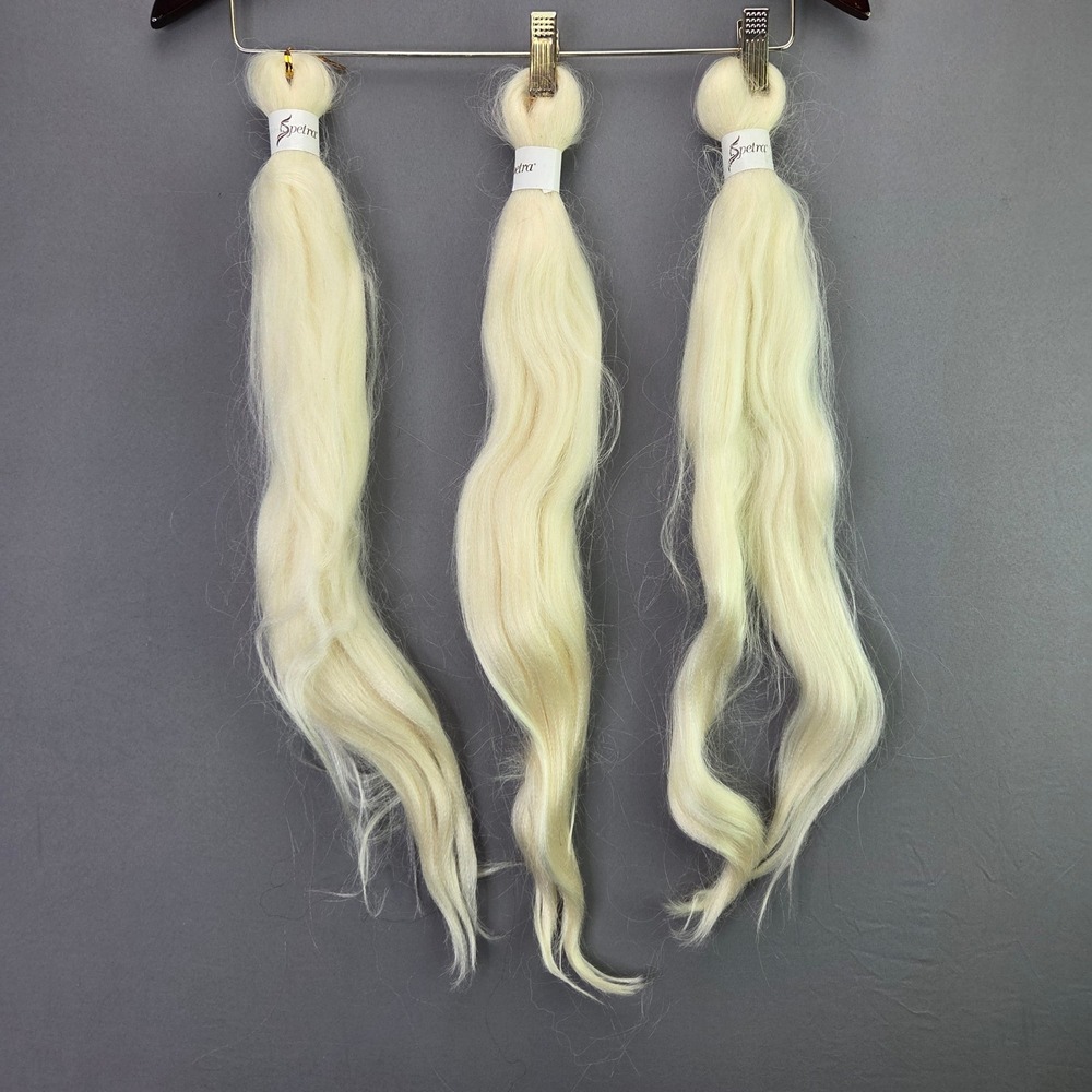 Spetra Braiding Hair Extensions Wavy 25in Platinum Blonde 3 Bundles DIY Y2K